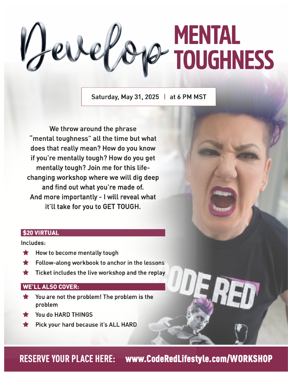 Develop Mental Toughness, May 31, 2025 6PM MST