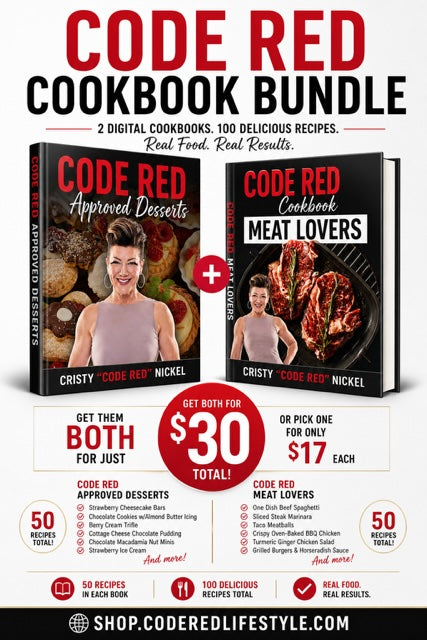 Meat Lovers AND Code Red Approved Desserts Cookbooks