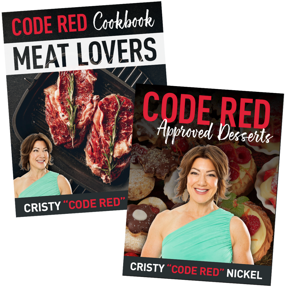 
                      
                        Meat Lovers AND Code Red Approved Desserts Cookbooks
                      
                    