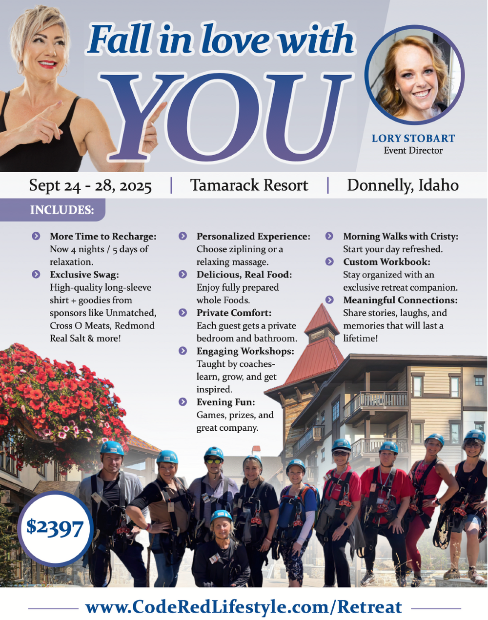 FALL IN LOVE WITH YOU RETREAT, September 2025 (click option for pay in full or deposit)