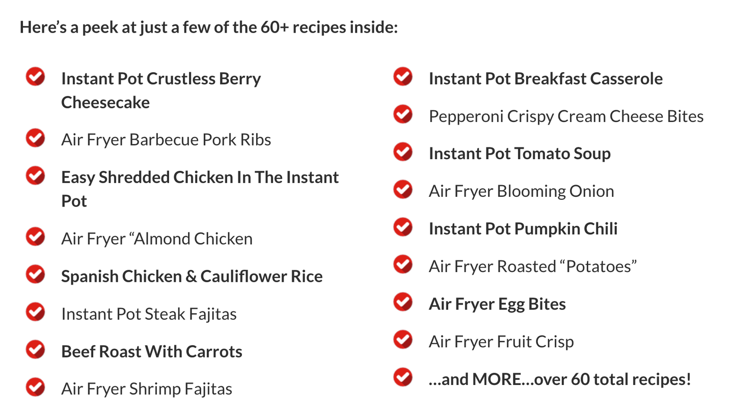 Air Fryer Instant Pot Digital Cookbook