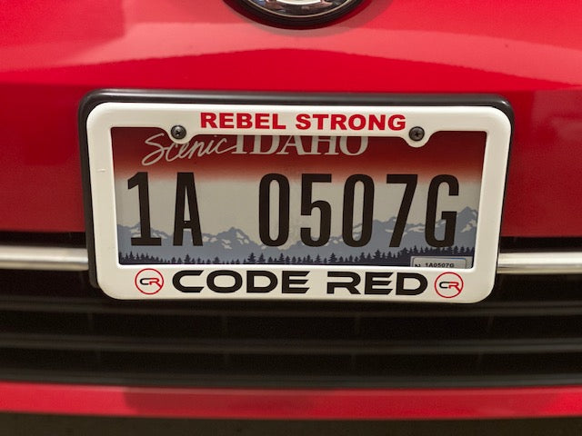 Code Red License Plate Frame